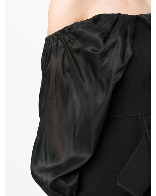 Maticevski Black Off-Shoulder Corset
