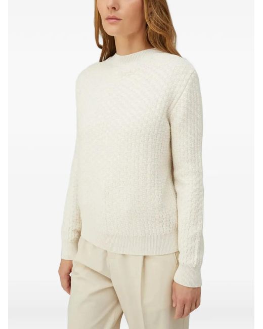 RETORI White Jacquard Damier Sweater