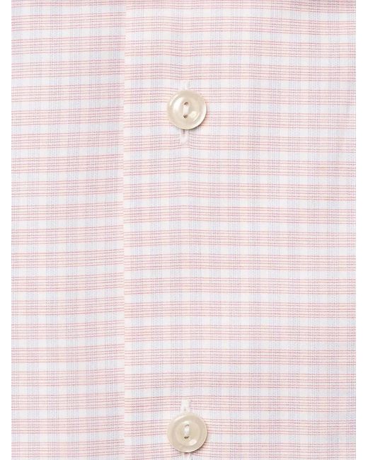 Eton of Sweden Pink Check-Pattern Twill Shirt for men