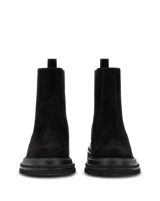 Hogan Black Elastic-Panel Chelsea Boots