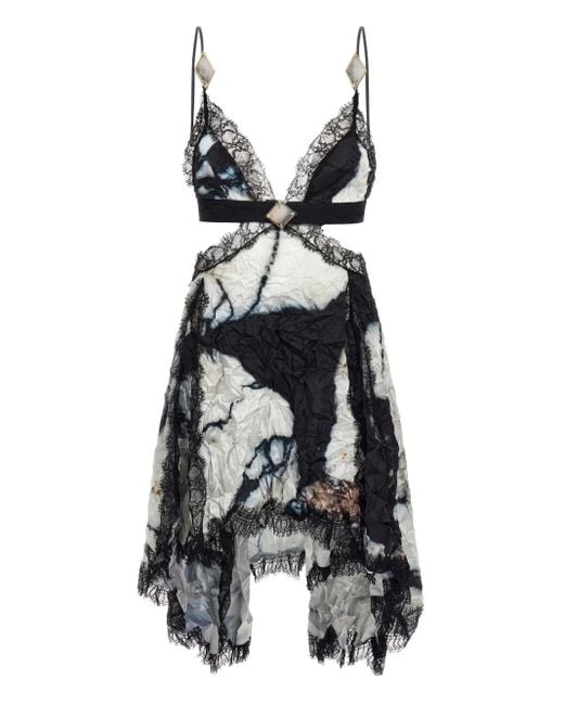 Roberto Cavalli プリント ミニドレス White