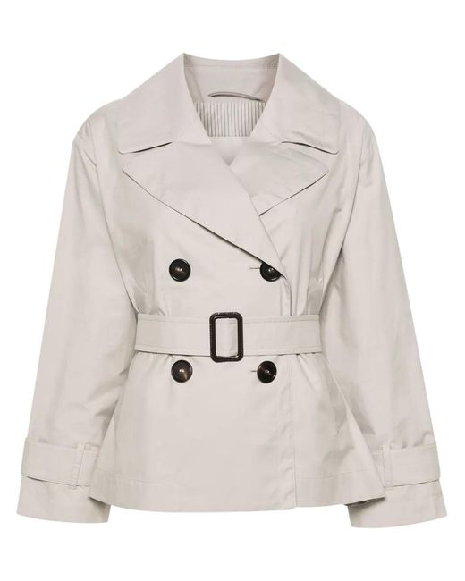 Max Mara Natural Double-Breasted Trench Coat