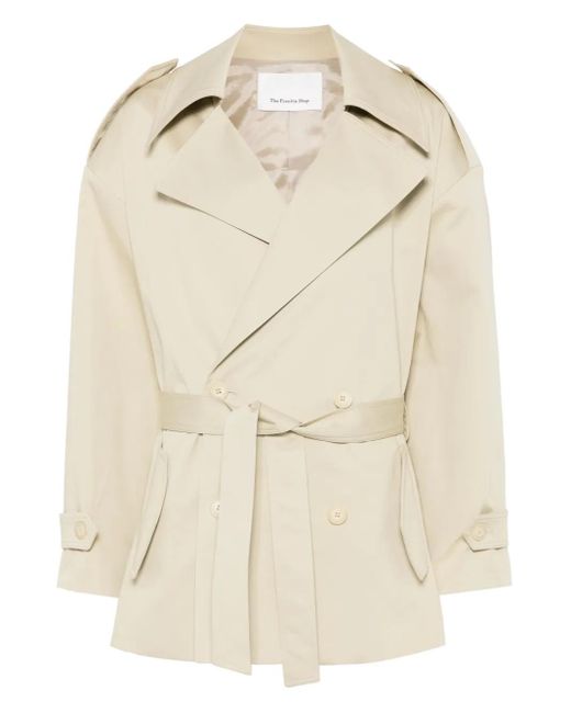 Frankie Shop Natural Zurich Short Trench Coat