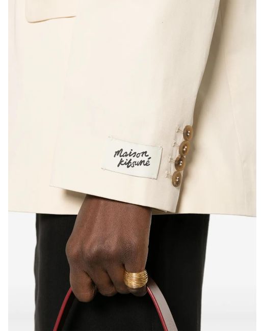 Maison Kitsuné Natural Tailored Cotton Blazer