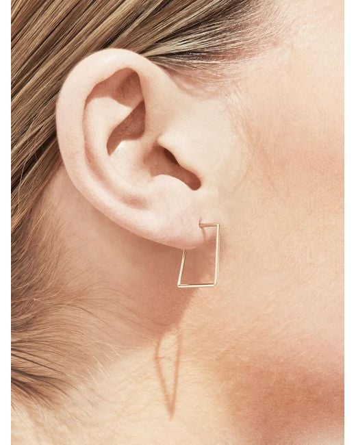 Shihara White 18Kt Twist Square 03 Earring