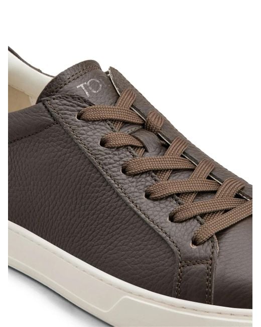Tod's Brown Leather Sneakers for men