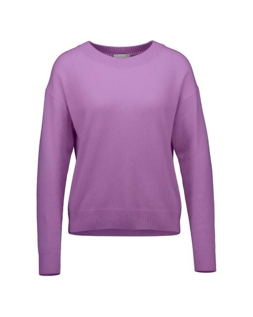Allude Purple Crew-Neck Sweater