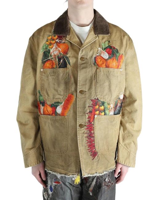 Doublet Metallic Vegetable-Embroidered Jacket