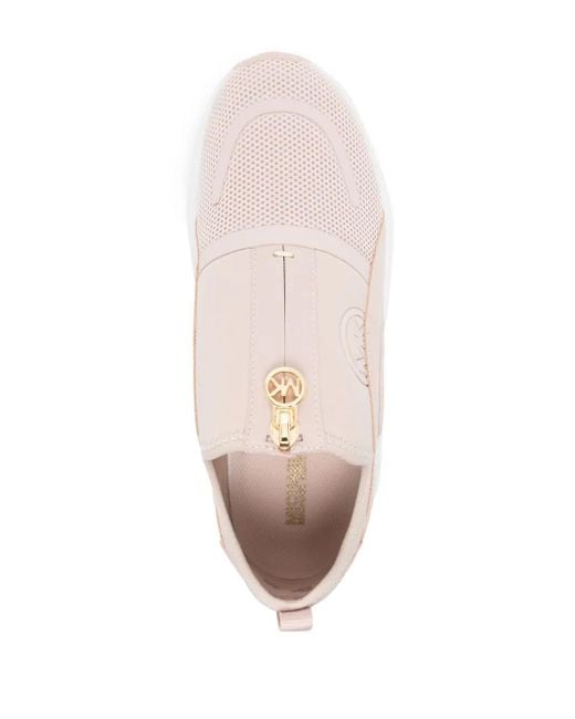 Michael Kors Pink Sami Zip Trainer