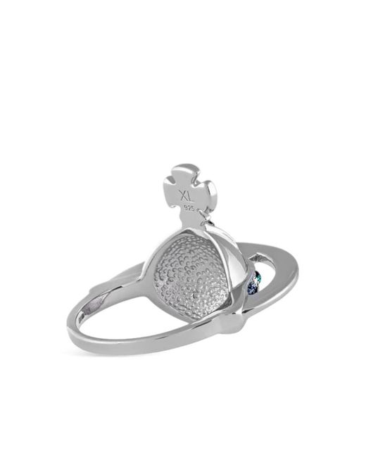 Vivienne Westwood White Solid Orb Ring