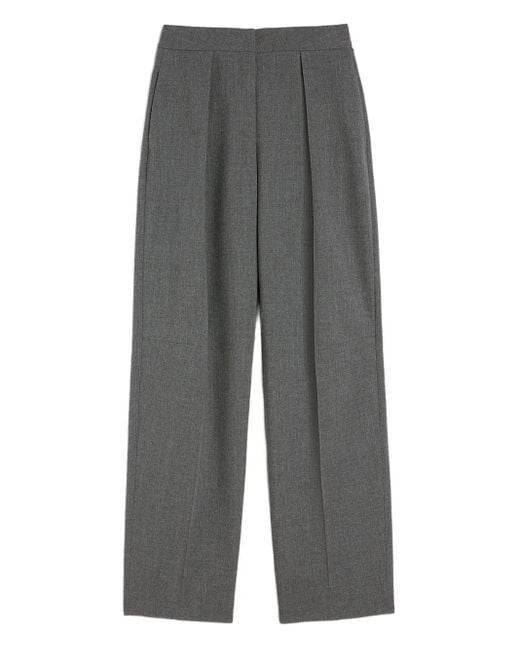 Jil Sander Gray Pleated Trousers