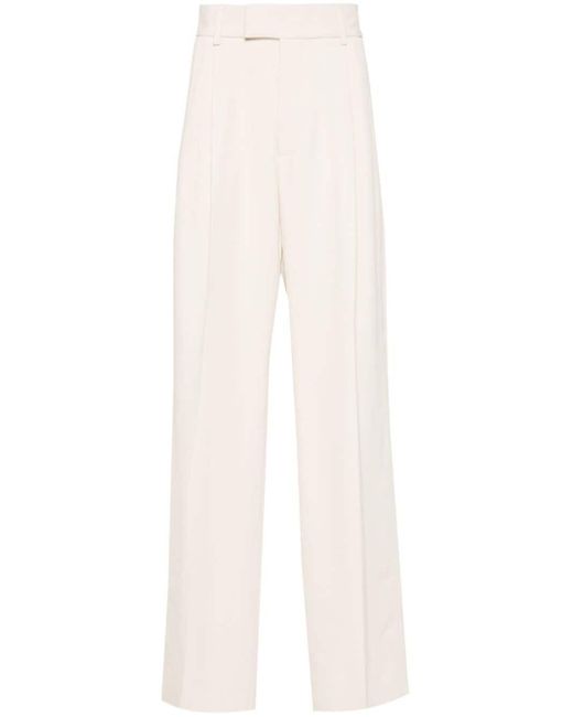 Amiri White Pleat-detail Trousers for men