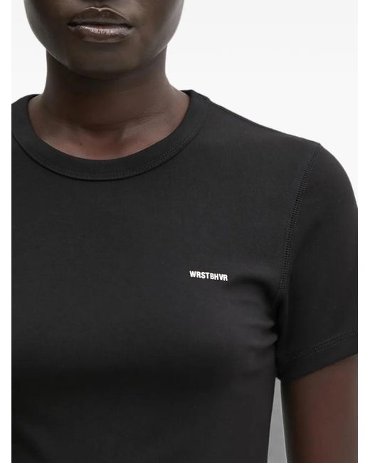 WRSTBHVR Black Janina Ribbed T-Shirt