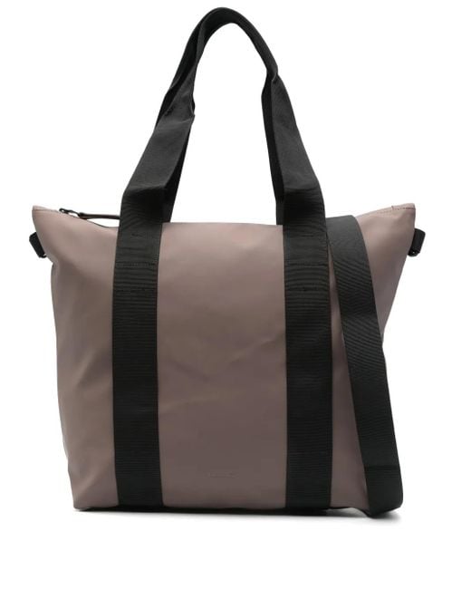 Rains Black Waterproof Tote Bag for men