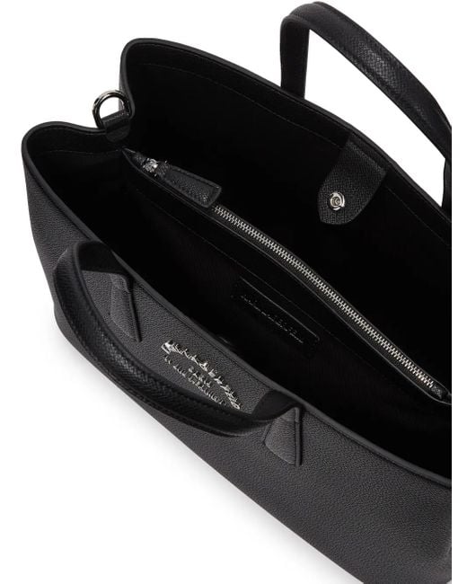 Karl Lagerfeld Black Rue St-Guillaume Logo-Plaque Tote Bag