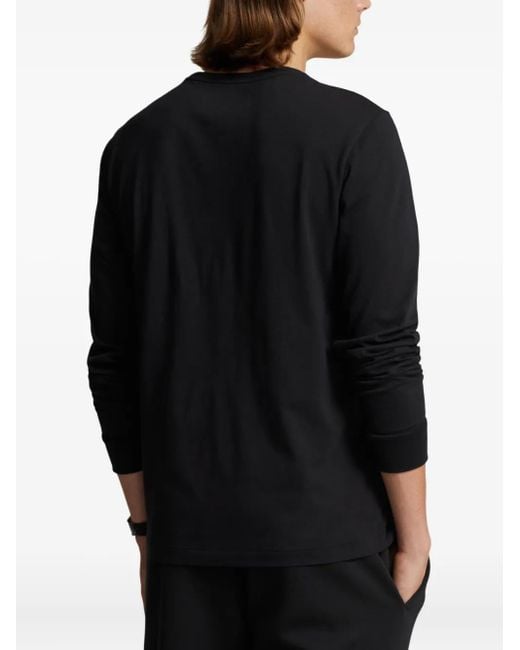 Polo Ralph Lauren Black Long-Sleeve Jersey T-Shirt for men