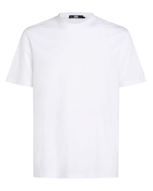 メンズ Karl Lagerfeld Kameo ロゴパッチ Tシャツ White