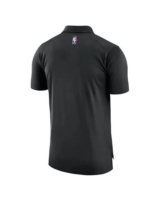 Nike Nba Gsw Breathe Colorblock Polo in Black for Men | Lyst