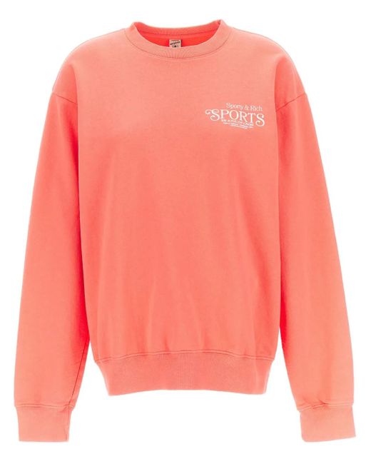 Sporty & Rich Pink Sports Sweatshirt