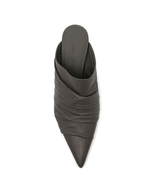 Rick Owens Gray 60Mm Cantilever 6 Sharp Sabot Mules