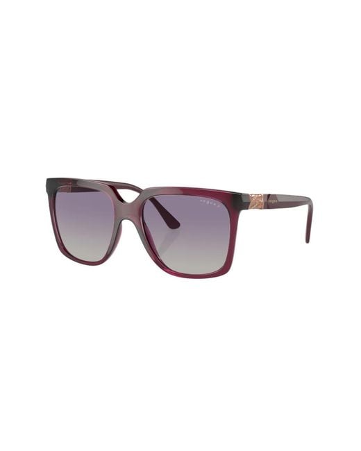 Vogue Eyewear Purple Translucent-Design Square-Frame Sunglasses