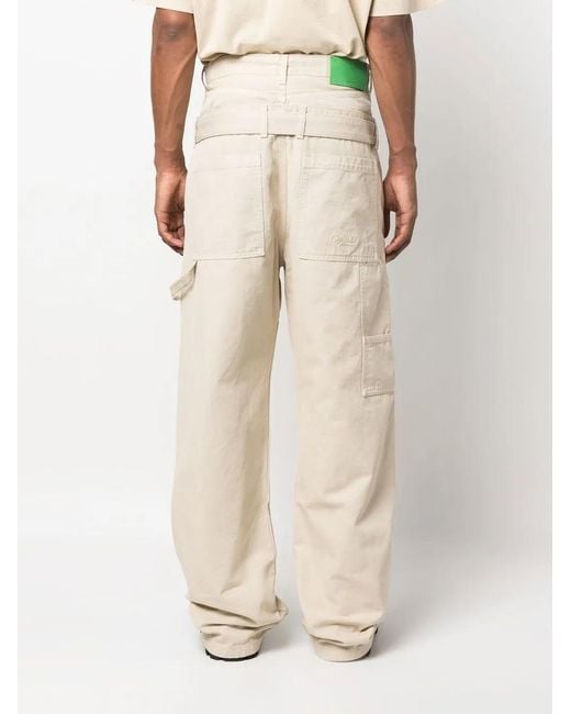 Off-White c/o Virgil Abloh Natural Wide Leg Trousers With Belt for men