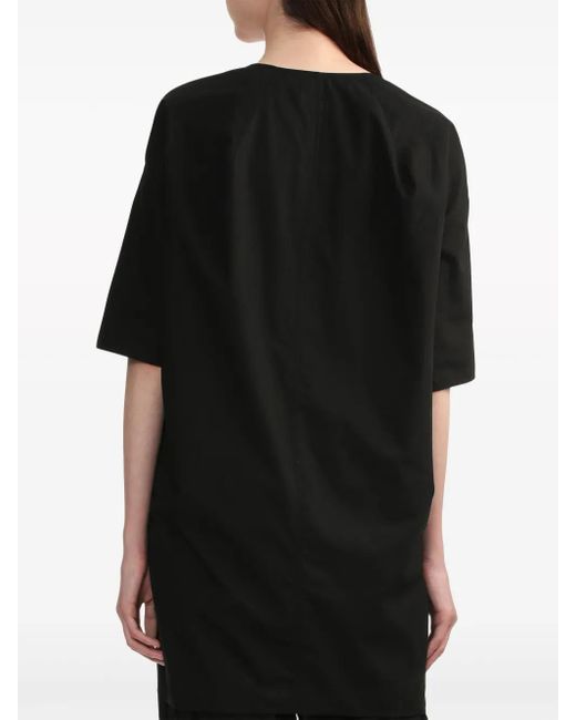 Rick Owens Black Relaxed Fit Short Sleeve T-Shirt