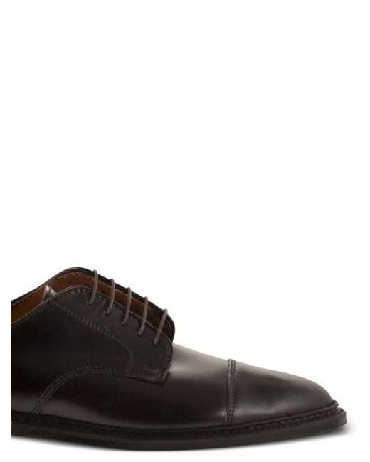 Alden Brown Cap-Toe Leather Derby Shoes for men