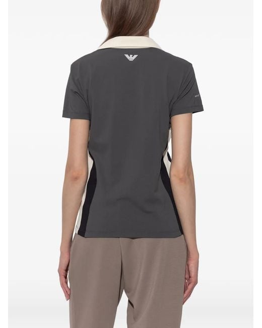 EA7 Black Polo À Logo Imprimé
