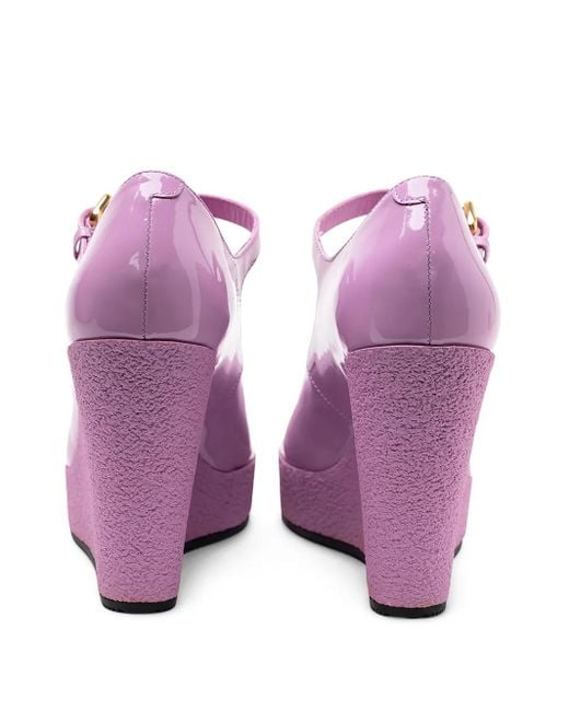 Hogan Purple Leather Pumps