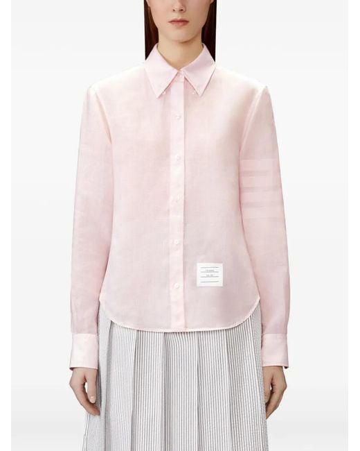 Thom Browne Pink Chemise En Lin