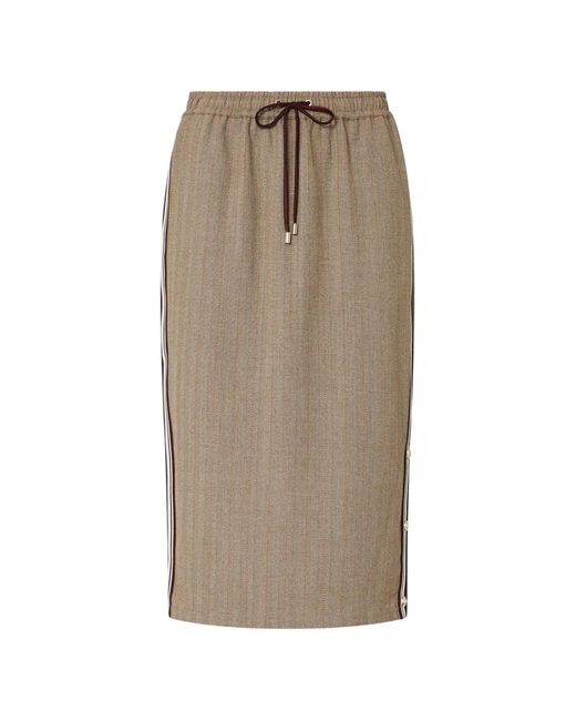 Liu Jo Natural Midi Skirt With Side Tape
