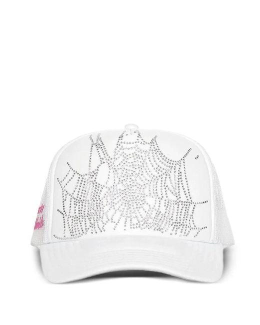 Sp5der White Web Trucker Cap for men