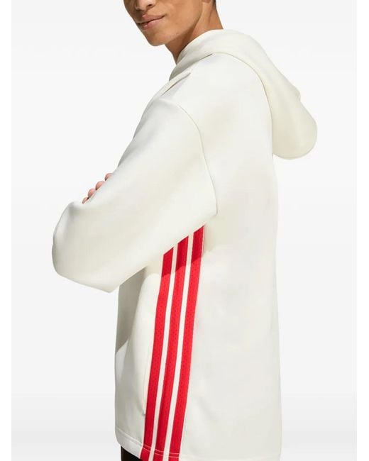 Adidas White Stadium Graphic Hoodie for men