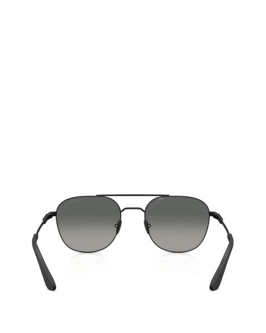 Giorgio Armani Gray Double-Bridge Sunglasses for men