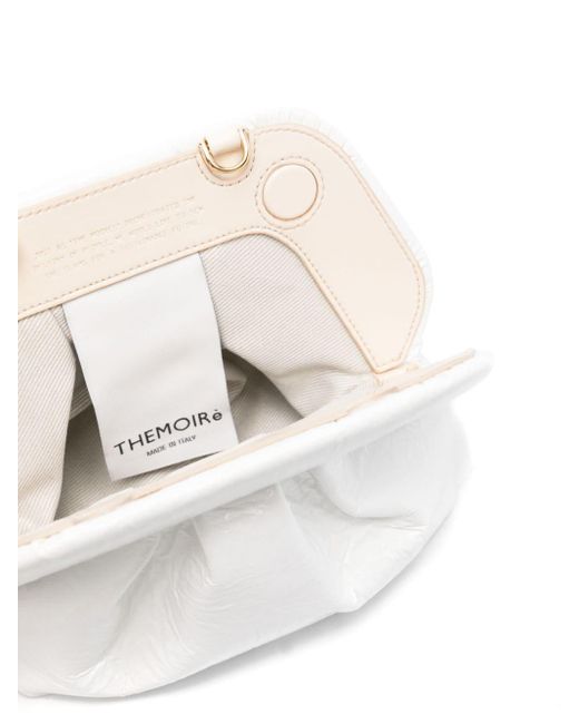 THEMOIRÈ White Gea Crinkled Clutch Bag