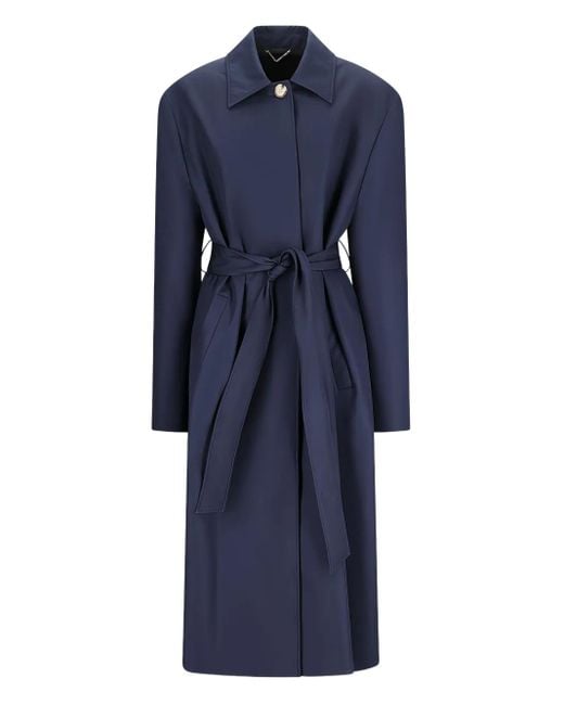 Magda Butrym Blue Trenchcoat mit Gürtel
