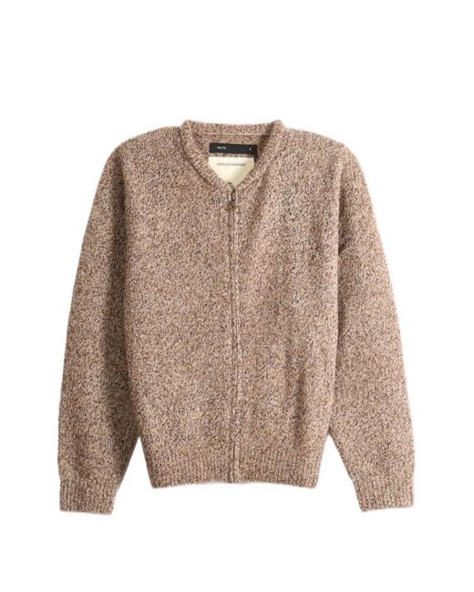 Frenckenberger Natural Zip-Up Sweater