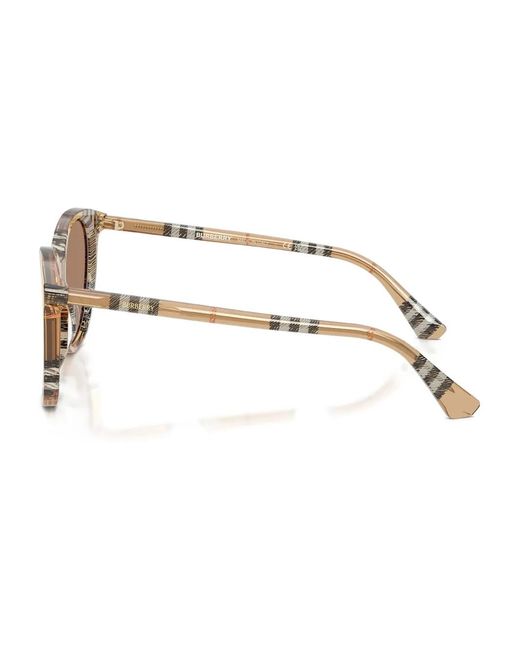 Burberry Brown Check-Pattern Sunglasses