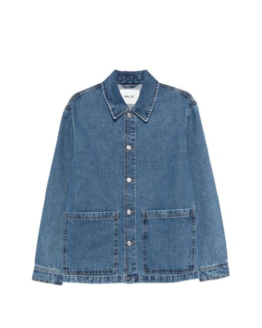 NN07 Blue Chemise Blaze 1882 À Poches for men