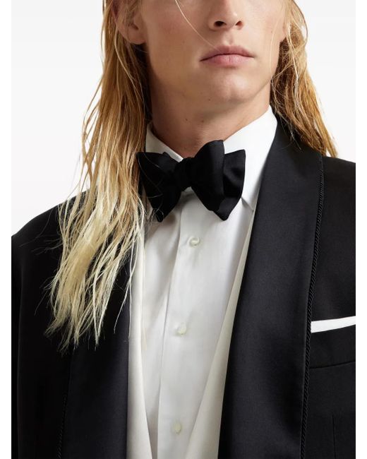 Brunello Cucinelli Black Shawl-Lapels Dinner Blazer for men