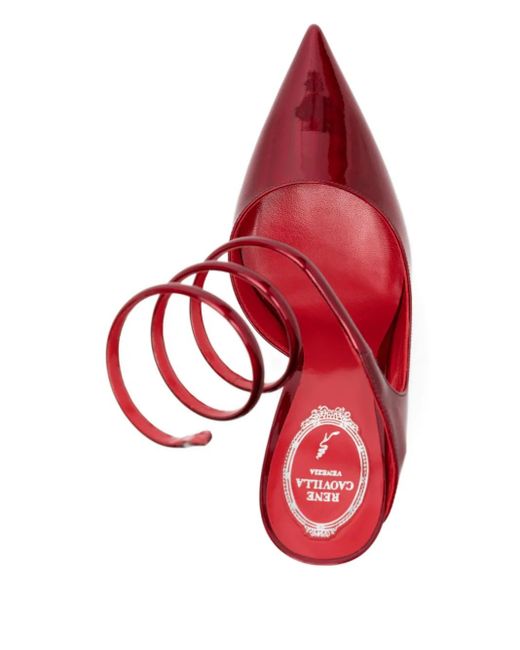 Rene Caovilla Red Cleo Pumps