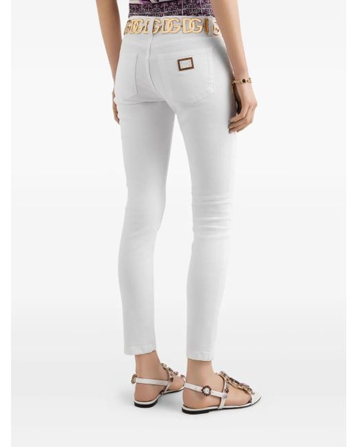 Dolce & Gabbana ロゴプレート ジーンズ White