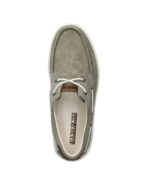 Napapijri Green Bark Boat Shoes for men