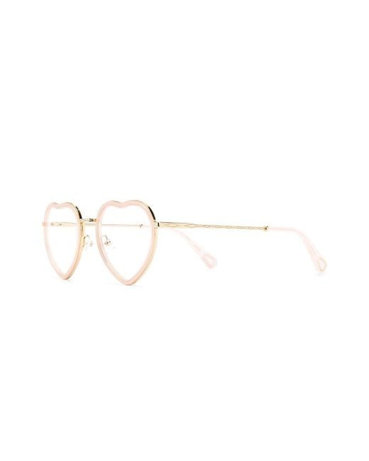 Lunettes de vue à monture cœur Chloé en coloris Rose | Lyst