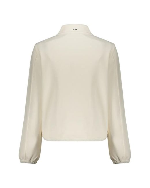 Herno White Cropped Zip-Up Jacket