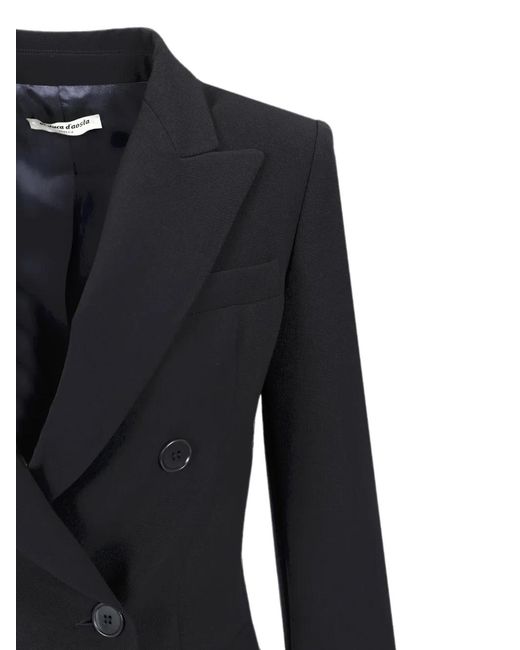 Al Duca D'aosta Black Double-Breasted Blazer