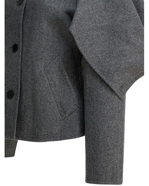 R2W Gray Catran Button-Up Jacket