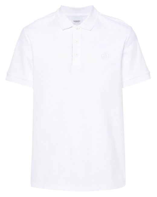 Burberry T-Shirt aus Bio-Baumwolle mit Patch in White für Herren