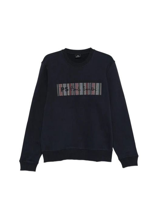 Paul Smith Blue Regular-Fit Crew-Neck Sweatshirt for men